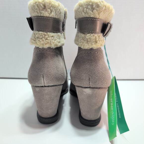 SoleSenseability Memory Foam Comfort Wedge Ankle Booties Women's 7M NWT - Picture 4 of 6